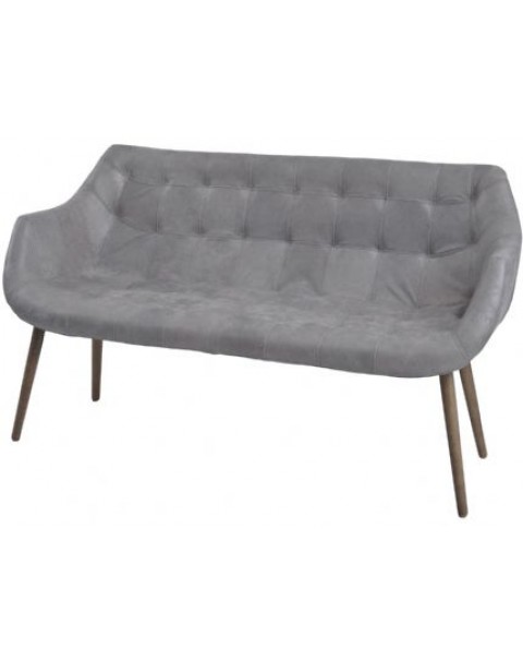  Helix Grey Leather 3 Seater Sofa